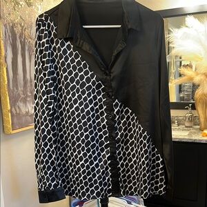 Black and White Button Down Shirt